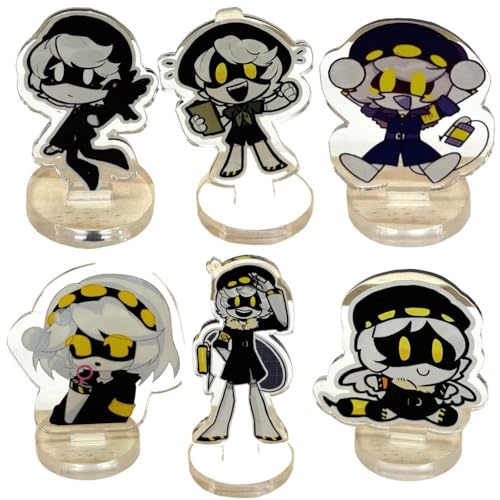 6 Pcs Murders Cyn N V J Acryl Stand Cartoon Uzi J N Cyn Figur Cosplay Zubehör Niedlich Murders Cyn N V J Desktop Dekorationen von JUSONGKWCP