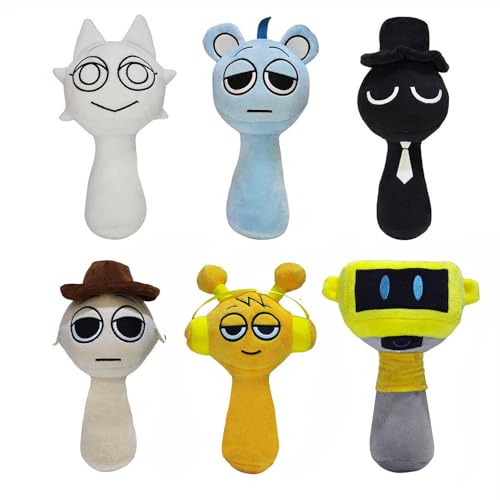 6 Set Sprunnkis Plüschtiere Music Game Sprunnkis Figur Simon Gray Plush Toys Sprunnkis Niedlich Plüschpuppe 20 cm / 7.9 Inch Sprunnkis Geburtstagsdeko Doll von JUSONGKWCP