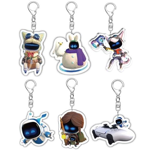 6 Set Universe Robots Schlüsselanhänger Spiel Figur Cosplay Accessories AstroRobots Acryl Anhänger Keychain Collections von JUSONGKWCP