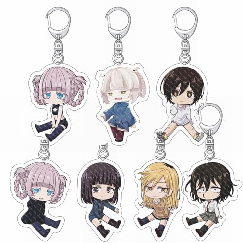 7 Pcs Call The Night Schlüsselanhänger Anime Figur Nanakusa Nazuna Cosplay Zubehör Call The Night Acryl Anhänger Set von JUSONGKWCP