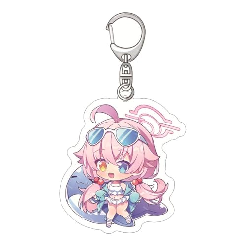 Anime Blue Archives Schlüsselanhänger Manga Figur Hina Cosplay Zubehör Schlüsselbund Blue Archives Acryl Anhänger Keychain Set (3) von JUSONGKWCP