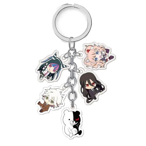 Anime Danganronpas Figur Schlüsselanhänger Kokichi Monokuma Cosplay Accessories Game Danganronpas Fünf Figures Acrylic Anhänger Deko von JUSONGKWCP