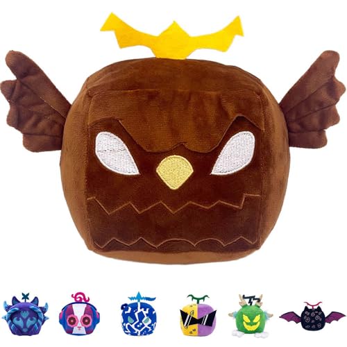 Blox Code Fruit Plush Fruit Code Figur Niedlich Plüschpuppe Quadratisches Plüsch Kissen Blox Code Fruit Party Deko Doll (Brown) von JUSONGKWCP