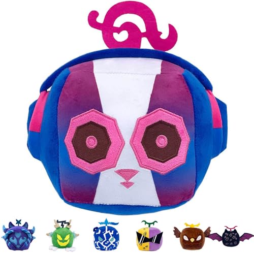 Blox Code Fruit Plush Fruit Code Figur Niedlich Plüschpuppe Quadratisches Plüsch Kissen Blox Code Fruit Party Deko Doll (Purple) von JUSONGKWCP