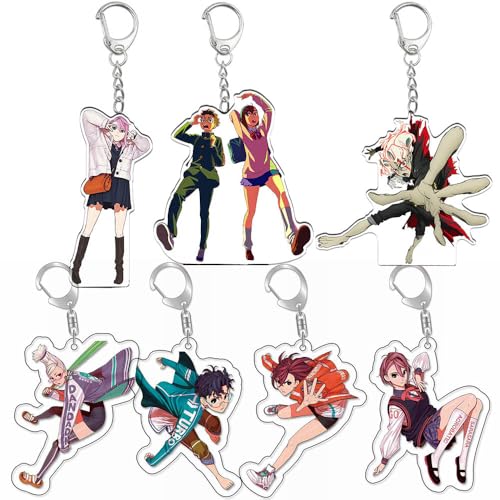 7 Dan Da Dang Schlüsselanhänger Anime Figur Cosplay Accessories Dandadans Figuren Acryl Anhänger Set Dandadans Anime Merch von JUSONGKWCP