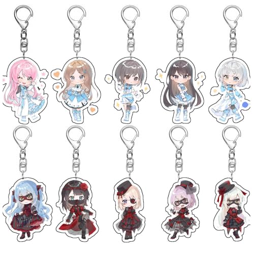 BanG Dreams Schlüsselanhänger Anime Figur Cosplay Accessories BanG Dreams Acryl Anhänger Keychain Collections Pack of 10 von JUSONGKWCP