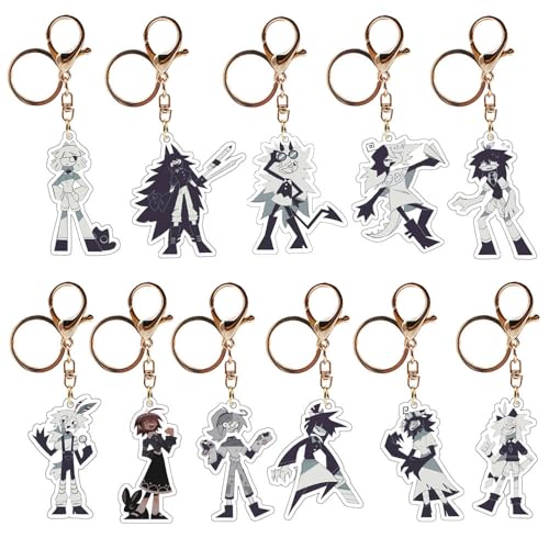 Pack of 11 Fundamental Paper Educations Schlüsselanhänger Anime Figur Cosplay Accessories Fundamental Paper Educations Acryl Anhänger Set von JUSONGKWCP