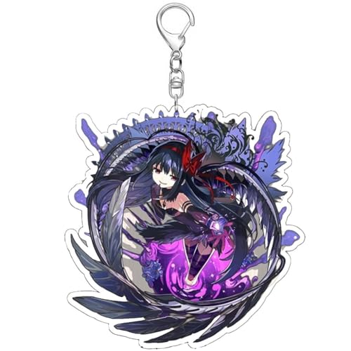 Magi Madoka Magica Schlüsselanhänger Anime Figur Kaname Madoka Cosplay Zubehör Schlüsselbund Madoka Magica Acryl Anhänger Keychain (Mehrfarbig-2) von JUSONGKWCP