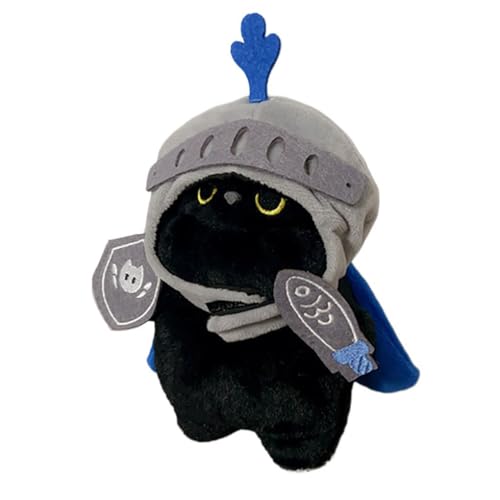 Niedliche Katze Plüschtiere, Schwarze Katze Reiter Puppen, Party Favors Und Klassenzimmer Belohnungen Katze Puppen, Wearable Hut Katze Spielzeug von JUSONGKWCP