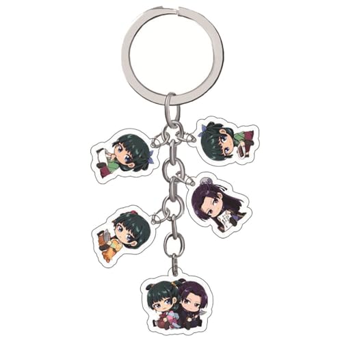 Tagebücher Der Apothekerin Figur Schlüsselanhänger Anime Fünf Zeichen Süßer Keychain Maomao Cosplay Accessories Apothecary Diaries Acryl Anhänger Set von JUSONGKWCP