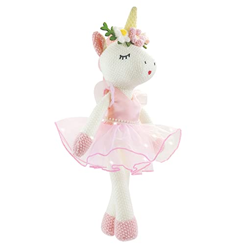 JUSTQUNSEEN Das Einhorn ist gefüllt mit kuschelpuppen und Flauschigen ballettpuppen und einhörnern für mädchen und einhörnern für mädchen und den Geburtstag der Kinder (Rosa) von JUSTQUNSEEN