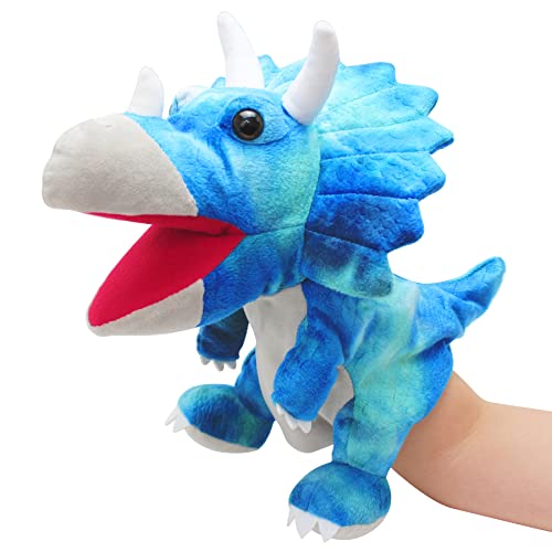 JUSTQUNSEEN Dinosaurier Handpuppen Dinosaurier Spielzeug, Dinosaurier Puppen für Kinder, Dinosaurier Kuscheltiere, Fingerpuppen, Geschenke, Dinosaurier Spielzeug ab 3 4 5 6 von JUSTQUNSEEN