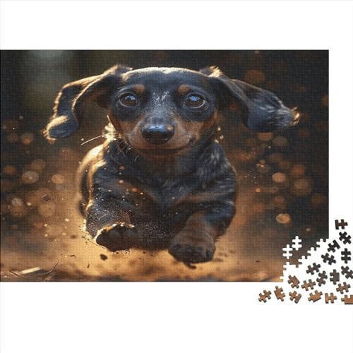 300 Stück Puzzles Für Erwachsene Teenager Dachshund Hund Stress Abbauen Familien-Puzzlespiel Mit Poster in Voller Größe 300-teiliges Puzzle Lernspiel Geschenk 300pcs (40x28cm) von JUXINGABC