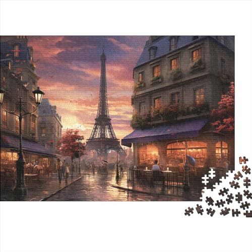 300 Teile Hölzern Puzzle - Abend in Paris - 300 Teile Puzzle Für Erwachsene Ab 14 Jahren 300pcs (40x28cm) von JUXINGABC