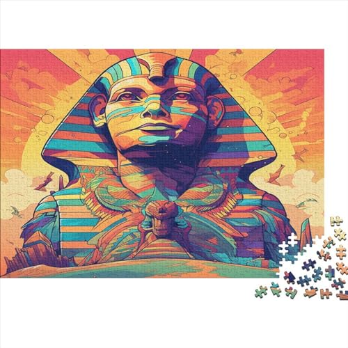 300 Teile Hölzern Puzzle - Egyptian Pharao - 300 Teile Puzzle Für Erwachsene Ab 14 Jahren 300pcs (40x28cm) von JUXINGABC