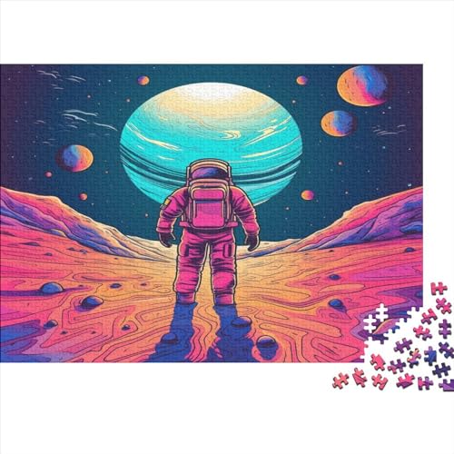 300 Teile Hölzern Puzzle - Planet, Sterne, Astronaut - 300 Teile Puzzle Für Erwachsene Ab 14 Jahren 300pcs (40x28cm) von JUXINGABC