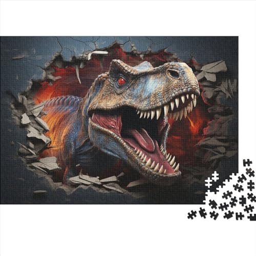 3D-Dinosaurierier 300 Teile, Impossible Woody Puzzle,Geschicklichkeitsspiel Für Die Ganze Familie, Erwachsenenpuzzle Ab 14 Jahren Puzzel 300pcs (40x28cm) von JUXINGABC