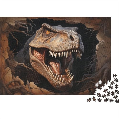 3D-Dinosaurierier 500 Teile, Impossible Woody Puzzle,Geschicklichkeitsspiel Für Die Ganze Familie, Erwachsenenpuzzle Ab 14 Jahren Puzzel 500pcs (52x38cm) von JUXINGABC
