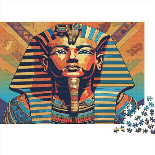 500 Stück Puzzles Für Erwachsene Teenager Egyptian Pharao Stress Abbauen Familien-Puzzlespiel Mit Poster in Voller Größe 500-teiliges Puzzle Lernspiel Geschenk 500pcs (52x38cm) von JUXINGABC