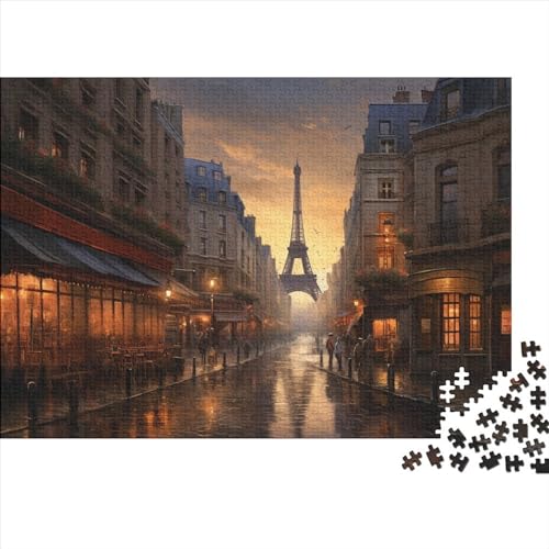 Abend in Paris 300 Teile Hölzern Puzzle 300pcs (40x28cm) von JUXINGABC