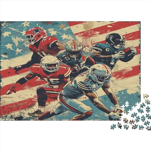 Amerika-Fußball 500 Teile Hölzern Puzzle 500pcs (52x38cm) von JUXINGABC