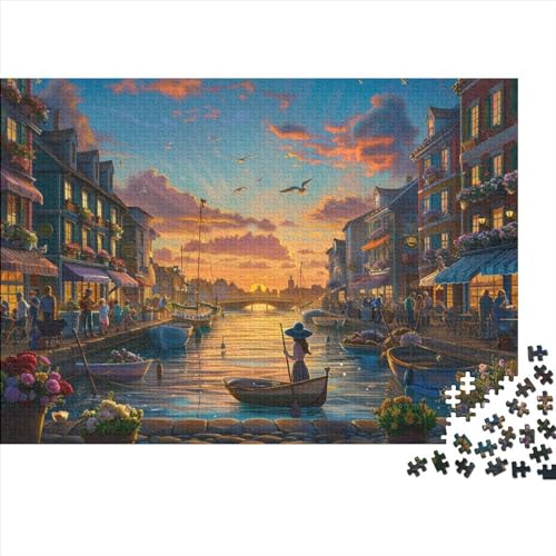 Beautiful_Sunset_Over 1000 Teile, Impossible Woody Puzzle,Geschicklichkeitsspiel Für Die Ganze Familie, Erwachsenenpuzzle Ab 14 Jahren Puzzel 1000pcs (75x50cm) von JUXINGABC