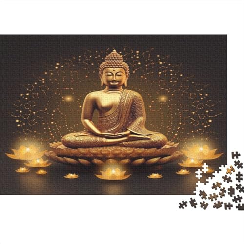 Buddha-Figur 300 Teile, Impossible Woody Puzzle,Geschicklichkeitsspiel Für Die Ganze Familie, Erwachsenenpuzzle Ab 14 Jahren Puzzel 300pcs (40x28cm) von JUXINGABC