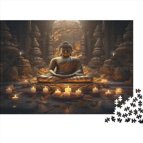 Buddha300 Stück Puzzles Für Erwachsene Teenager Stress Abbauen Familien-Puzzlespiel Mit Poster in 300-teiliges Puzzle Lernspiel Spielzeug Geschenk Puzzel 300pcs (40x28cm) von JUXINGABC
