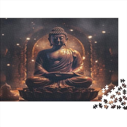 Buddha300 Stück Puzzles Für Erwachsene Teenager Stress Abbauen Familien-Puzzlespiel Mit Poster in 300-teiliges Puzzle Lernspiel Spielzeug Geschenk Puzzel 300pcs (40x28cm) von JUXINGABC
