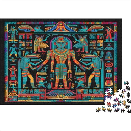 Egyptian Pharao 1000 Stück Puzzles Für Erwachsene Teenager Stress Abbauen Familien-Puzzlespiel Mit Poster in 1000-teiliges Puzzle Lernspiel Spielzeug Geschenk Puzzel 1000pcs (75x50cm) von JUXINGABC