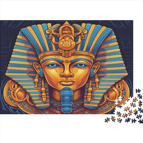 Egyptian Pharao 500 Stück Puzzles Für Erwachsene Teenager Stress Abbauen Familien-Puzzlespiel Mit Poster in 500-teiliges Puzzle Lernspiel Spielzeug Geschenk Puzzel 500pcs (52x38cm) von JUXINGABC
