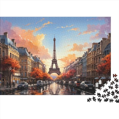 Eiffelturm Frankreich 500 Stück Puzzles Für Erwachsene Teenager Stress Abbauen Familien-Puzzlespiel Mit Poster in 500-teiliges Puzzle Lernspiel Spielzeug Geschenk Puzzel 500pcs (52x38cm) von JUXINGABC