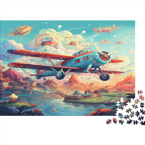 Flugzeugthema 1000 Teile, Impossible Woody Puzzle,Geschicklichkeitsspiel Für Die Ganze Familie, Erwachsenenpuzzle Ab 14 Jahren Puzzel 1000pcs (75x50cm) von JUXINGABC