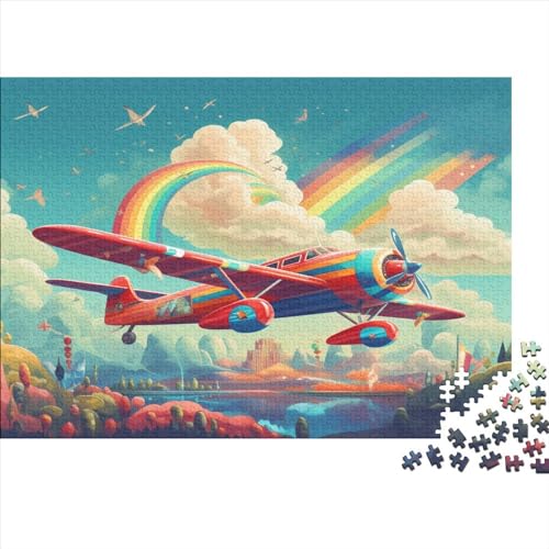 Flugzeugthema 1000 Teile, Impossible Woody Puzzle,Geschicklichkeitsspiel Für Die Ganze Familie, Erwachsenenpuzzle Ab 14 Jahren Puzzel 1000pcs (75x50cm) von JUXINGABC