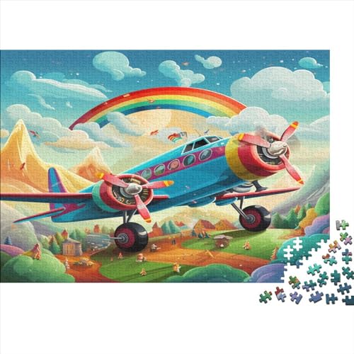 Flugzeugthema 300 Stück Puzzles Für Erwachsene Teenager Stress Abbauen Familien-Puzzlespiel Mit Poster in 300-teiliges Puzzle Lernspiel Spielzeug Geschenk Puzzel 300pcs (40x28cm) von JUXINGABC
