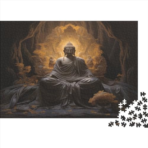 Hölzern Puzzle 2023, Adventskalender Puzzle 1000 Hölzern Teile Weihnachtskalender 2023 Männer Frauen Geschenke Jigsaw Puzzle Adventskalender Geschenke - Buddha von JUXINGABC