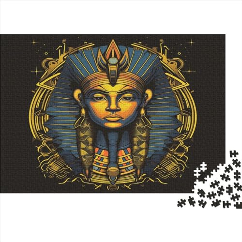 Hölzern Puzzle 2023, Adventskalender Puzzle 500 Hölzern Teile Weihnachtskalender 2023 Männer Frauen Geschenke Jigsaw Puzzle Adventskalender Geschenke - Egyptian Pharao von JUXINGABC
