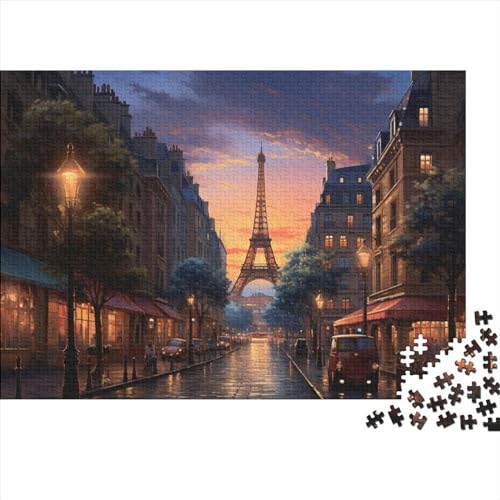 Hölzern Puzzle 300 Teile Abend in Paris - Farbenfrohes Puzzle Für Erwachsene in Bewährter Qualität () 300pcs (40x28cm) von JUXINGABC