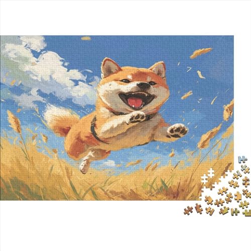 Hölzern Puzzle - Cute Hund - 1000 Teile Puzzle Für Erwachsene, Holzpuzzle Mit 1000pcs (75x50cm) von JUXINGABC