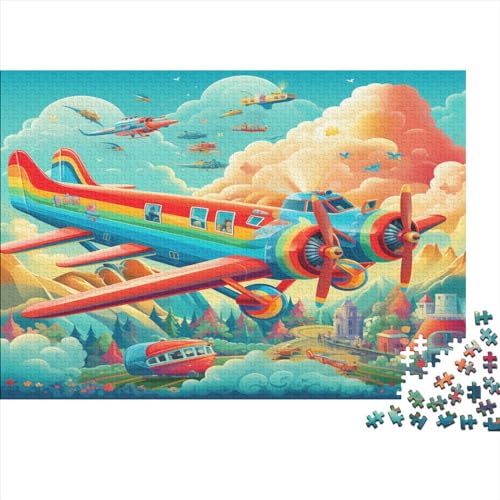 Hölzern Puzzle - Flugzeugthema - 300 Teile Puzzle Für Erwachsene, Holzpuzzle Mit 300pcs (40x28cm) von JUXINGABC