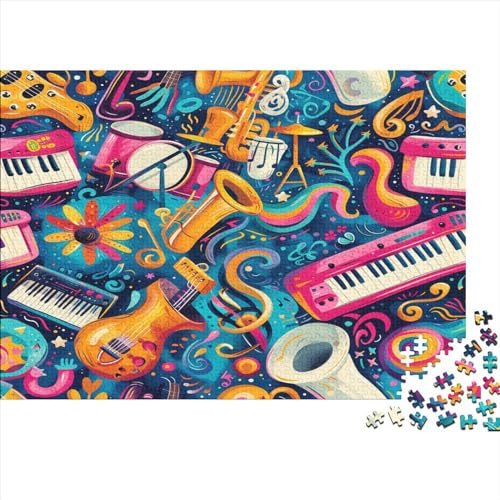 Musik Note 500 Teile Hölzern Puzzle 500pcs (52x38cm) von JUXINGABC