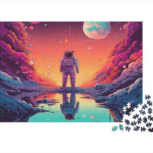 Planet, Sterne, Astronaut 500 Teile, Impossible Woody Puzzle,Geschicklichkeitsspiel Für Die Ganze Familie, Erwachsenenpuzzle Ab 14 Jahren Puzzel 500pcs (52x38cm) von JUXINGABC