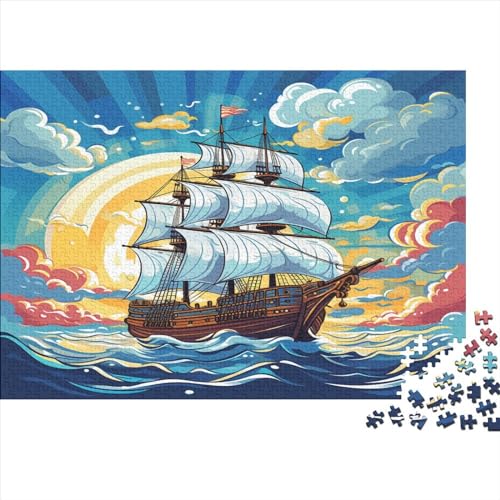 Puzzle 1000 Teile, SailBoot s Collection, Geschicklichkeitsspiel Für Die Ganze Familie, Erwachsenenpuzzle Ab 14 Jahren - Holzpuzzle 1000pcs (75x50cm) von JUXINGABC