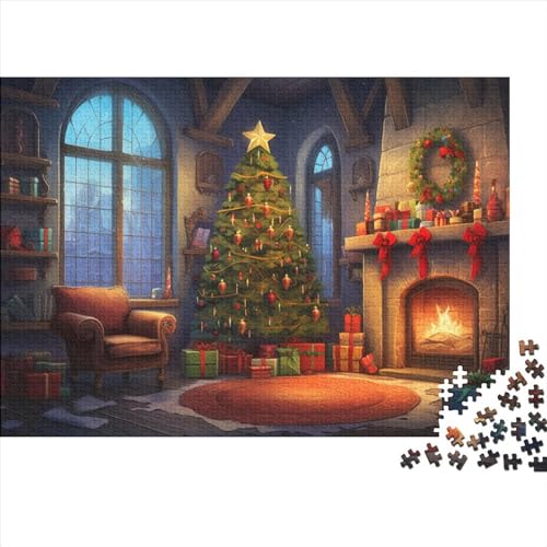 Puzzle 1000 Teile, Weihnachtsnacht Winter Collection, Geschicklichkeitsspiel Für Die Ganze Familie, Erwachsenenpuzzle Ab 14 Jahren - Holzpuzzle 1000pcs (75x50cm) von JUXINGABC