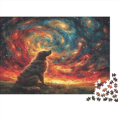 Puzzle 1000 Teile,Puzzle Erwachsene, Impossible Puzzle, Geschicklichkeitsspiel Für Die Ganze Familie,Puzzle Farbenfrohes Legespiel - Smile Hund .Home Dekoration Puzzle 1000pcs (75x50cm) von JUXINGABC