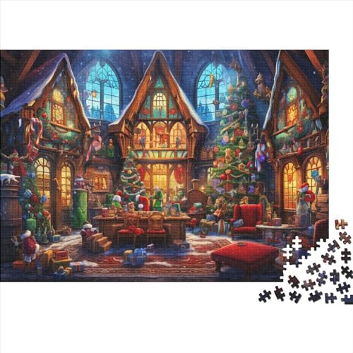 Puzzle 1000 Teile,Puzzle Erwachsene, Impossible Puzzle, Geschicklichkeitsspiel Für Die Ganze Familie,Puzzle Farbenfrohes Legespiel - Weihnachtshaus.Home Dekoration Puzzle 1000pcs (75x50cm) von JUXINGABC