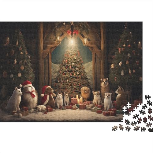 Puzzle 1000 Teile,Puzzle Erwachsene, Impossible Puzzle, Geschicklichkeitsspiel Für Die Ganze Familie,Puzzle Farbenfrohes Legespiel - Weihnachtsnacht Winter.Home Dekoration Puzzle 1000pcs (75x50cm) von JUXINGABC