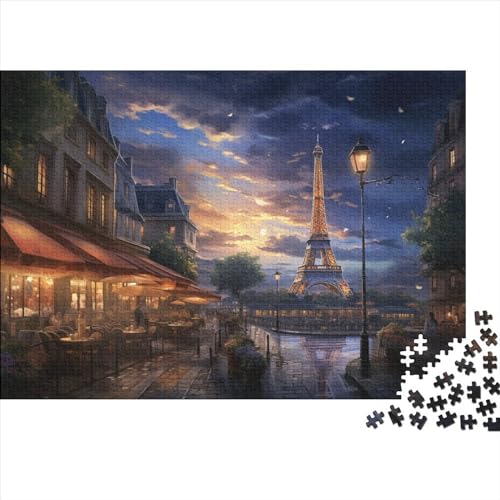 Puzzle 1000 Teile - Abend in Paris - Puzzle Für Erwachsene, [Exklusiv] 1000pcs (75x50cm) - Holzpuzzle von JUXINGABC