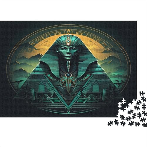 Puzzle 1000 Teile - Egyptian Pharao - Puzzle Für Erwachsene, [Exklusiv] 1000pcs (75x50cm) - Holzpuzzle von JUXINGABC