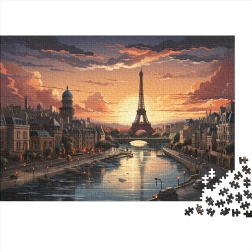 Puzzle 1000 Teile - Eiffelturm Frankreich - Puzzle Für Erwachsene, [Exklusiv] 1000pcs (75x50cm) von JUXINGABC
